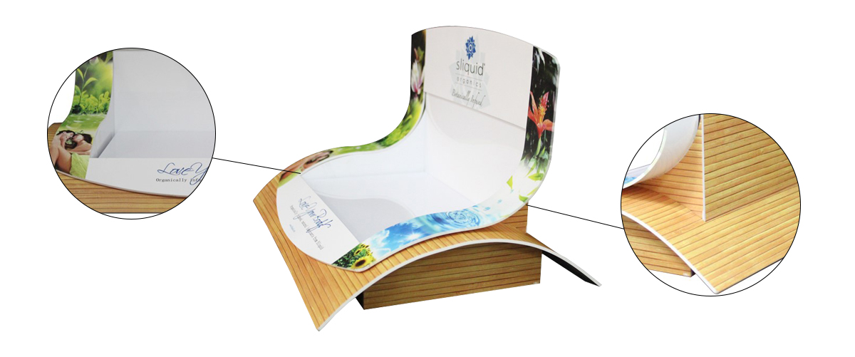 定制臺(tái)面促銷(xiāo)亞克力木紋效果精油展示架 工廠直銷(xiāo)