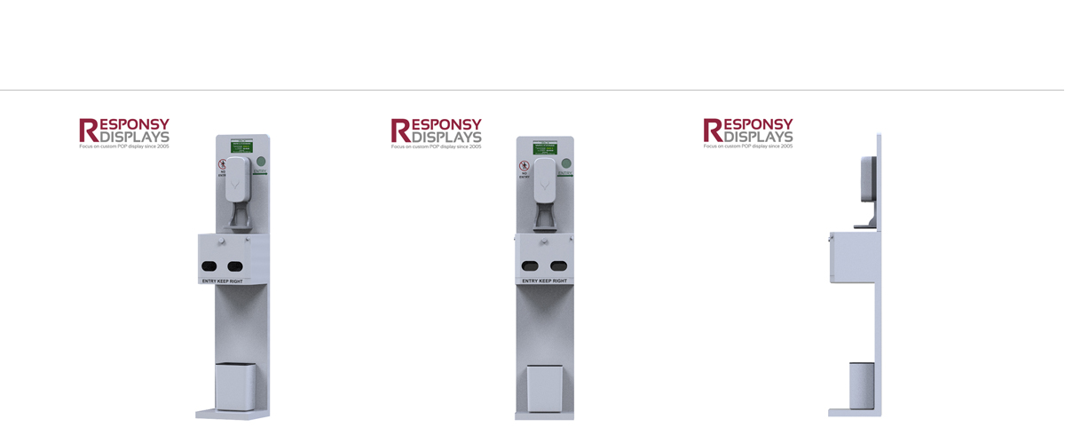 落地款多功能五合一測(cè)溫展架 工廠(chǎng)定制