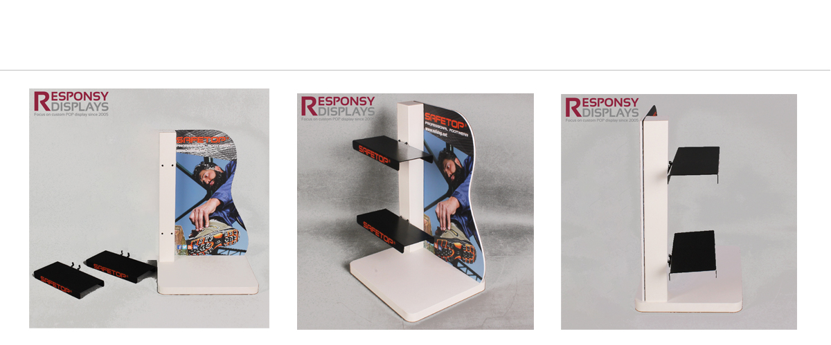 定制現(xiàn)代金屬柜臺運動鞋攀巖靴展示架 工廠直銷